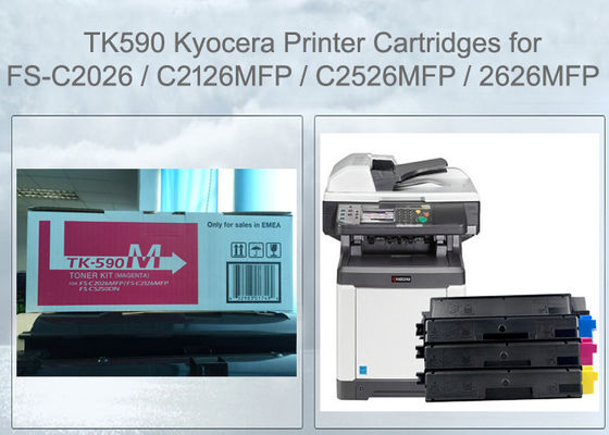 Cartouche de toner Kyocera TK590M Magenta Pour FS-C2526 C2626 M6026 M6526 Originale