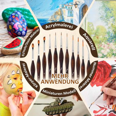 Top Modellbau Fein Detail Malpinsel Pinsel Set Acryl- und huiles