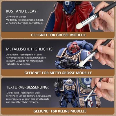 Top Modellbau Fein Detail Malpinsel Pinsel Set Acryl- und huiles